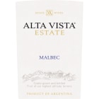 Alta Vista Estate Malbec 2016 Front Label