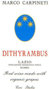 Marco Carpineti Lazio Dithyrambus Rosso 2009 Front Label