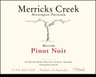 Merricks Creek Pinot Noir 2011 Front Label