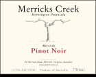 Merricks Creek Pinot Noir 2006 Front Label