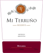 Mi Terruno Reserva Bonarda 2009 Front Label