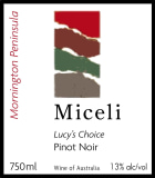 Miceli Lucy's Choice Pinot Noir 2006 Front Label