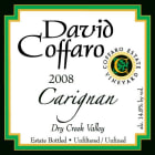 David Coffaro Estate Vineyard Carignan 2008  Front Label