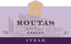 Chateau Routas Cyrano Syrah 2007 Front Label