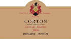 Domaine Ponsot Corton Cuvee du Bourdon Grand Cru 2009 Front Label