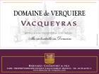 Domaine de Verquiere Vacqueyras 2009 Front Label