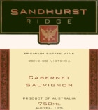 Sandhurst Ridge Winery Cabernet Sauvignon 2004 Front Label