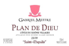 Gabriel Meffre Plan de Dieu Saint Mapalis 2009 Front Label