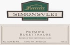 Simonsvlei Premier Selection Bukettraube 2008 Front Label