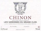 Charles Joguet Chinon Les Varennes du Grand Clos 2012 Front Label