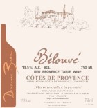 Domaines Bunan Cotes de Provence Belouve Rouge 2012 Front Label