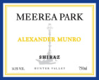 Meerea Park Alexander Munro Shiraz 2006 Front Label