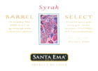 Santa Ema Barrel Select Syrah 2007 Front Label