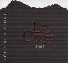 Terra Ventoux La Cavee 2005 Front Label