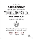 Terroir Al Limit Arbossar 2013 Front Label