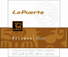 Valle de la Puerta La Puerta Reserva Malbec 2012 Front Label