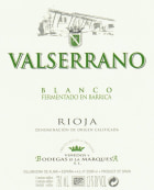 Valserrano Blanco 2013 Front Label
