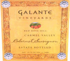 Galante Vineyards Red Rose Hill Cabernet Sauvignon 2009 Front Label