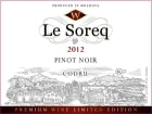 Waldman & Sons Le Soreq Pinot Noir 2012 Front Label
