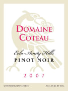 Dom. Coteau Pinot Noir 2007 Front Label