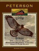 Peterson Gravity Flow Block Syrah 2008 Front Label