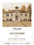 L'Ecole 41 Pepper Bridge Vineyard Apogee 2010 Front Label