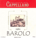 Cappellano Barolo 1961 Front Label