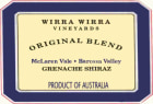 Wirra Wirra Original Blend Grenache Shiraz 2009 Front Label