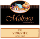 Melrose Wines Viognier 2010 Front Label