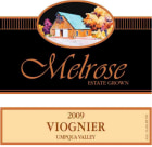Melrose Wines Viognier 2009 Front Label