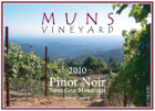 Muns Vineyard Pinot Noir 2010 Front Label