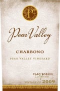 Pear Valley Charbono 2009 Front Label