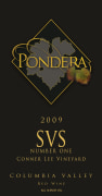 Pondera Winery Conner Lee Vineyard SVS Number One 2009 Front Label