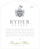 Ryder Estate Sauvignon Blanc 2012 Front Label