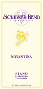 Scribner Bend Vineyards Novantina Fiano 2010 Front Label