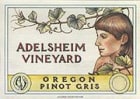 Adelsheim Pinot Gris 2002 Front Label