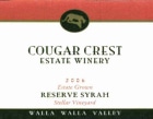 Cougar Crest Estate Reserve Syrah 2006 Front Label