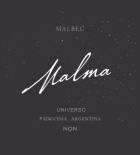 Bodega MALMA Malma Universo Malbec 2010 Front Label