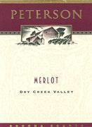 Peterson Dry Creek Merlot 1996 Front Label