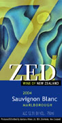 Zed Sauvignon Blanc 2004 Front Label