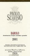 Paolo Scavino Barolo 2001 Front Label