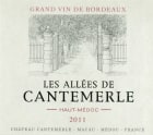 Chateau Cantemerle Les Allees de Cantemerle 2011 Front Label