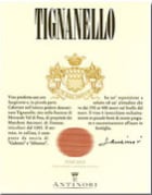 Antinori Tignanello (375ML half-bottle) 2004 Front Label