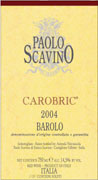 Paolo Scavino Barolo Carobric 2004 Front Label