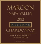 Maroon Reserve Chardonnay 2012 Front Label