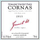 Vincent Paris Cornas Granit 60 2015  Front Label