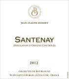 Jean-Claude Boisset Santenay Rouge 2012 Front Label