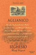 Seghesio Aglianico 2005 Front Label