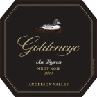 Goldeneye Ten Degrees Anderson Valley Pinot Noir 2015  Front Label