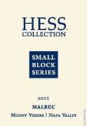 Hess Small Block Series Malbec 2011  Front Label